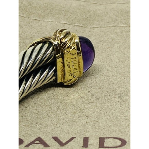 David Yurman Renaissance Double Cable Cabochon Amethyst & Green Onyx 14k 18K 925 - Picture 10 of 12